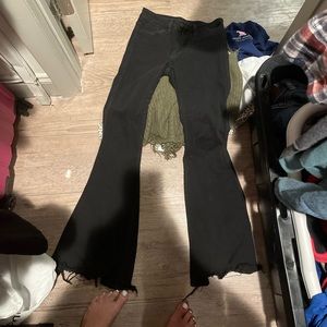 kankan black flare jeans